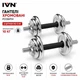 Гантели разборные хромированные IVN 2×5 кг (набор 10 кг), стальные, гриф 35 см, Ø25 мм IV0309HRM - изображение 1