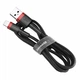 Зарядний кабель Baseus Cafule Lightning 2.4A 1m Red/Black (CALKLF-B19) - изображение 1