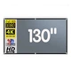 Экран для проектора 130" 16:9 серый ALR (Anti-Light) металлизированный, складной, настенный, Full HD/4K/3D - изображение 1