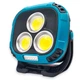 Фонарь-прожектор аккумуляторный W891-1, 3-COB Work Light, Type-C, Power Bank, белый-теплый свет + 6smd красный (00141) - изображение 1