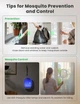 Мухобійка електрична YISSVIC Bug Zapper Racket 2в1 акумуляторна 1800 mAh з UV-пасткою складна біла для комарів - изображение 7