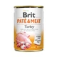 Корм влажный Brit Care Pate and Meat для взрослых собак с индейкой 400 г - изображение 1
