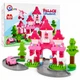 Детский конструктор Technok Toys Palace Fantasy, 180 деталей, розовый замок для девочек с машинкой, вертолётом и лошадками, 3+ - изображение 1