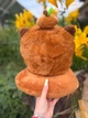 Дорожня подушка для шиї , подушка під шию в дорогу 28*28 см Коричнева 2681 - зображення 2