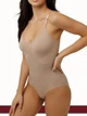 Боди моделирующий с утяжкой живота на бретельках Body Slim Бежевый 3XL - изображение 4