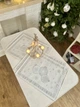 Жаккардовая салфетка 37х49 см Серебряный люрекс 94% полиэстер, праздничный декор - изображение 6