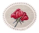 Салфетка гобеленовая MANDALAS FLOWERS-10D овальная 40% полиэстер 60% хлопок Ø10 см красная - изображение 1