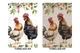 Набір кухонних рушників Happy Chickens 45х65 см 100% бавовна Принт Ассорти 2 шт. - зображення 1