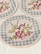 Салфетка гобеленовая круглая 20 см серый 75% полиэстер, 22% хлопок, Пасхальная - изображение 3