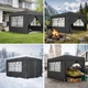 Садовый павильон Gordon 3×3×2,5 м с 4 стенками, окнами, входом на молнии и UV 50+, графитовый - изображение 13