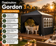 Садовый павильон Gordon 3×3×2,5 м с 4 стенками, окнами, входом на молнии и UV 50+, графитовый - изображение 1