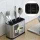 Кухонный органайзер Stainless Steel 4 секции для ложек вилок ножей сушилка компактная кухня - изображение 7