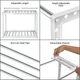 Полка-органайзер Kitchen Rack 38–70 см, регулируемый стеллаж для хранения под раковину на кухне, белый - изображение 3