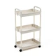 Пластиковая этажерка Kitchen Storage Rack на колесах 3 яруса для хранения в кухне ванной и офисе 41×25×72 см - изображение 4