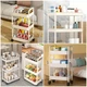 Пластиковая этажерка Kitchen Storage Rack на колесах 3 яруса для хранения в кухне ванной и офисе 41×25×72 см - изображение 9