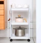 Пластиковая этажерка Kitchen Storage Rack на колесах 3 яруса для хранения в кухне ванной и офисе 41×25×72 см - изображение 1