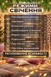 Гирлянда-штора Роса 3×3 м, 300 LED, с крючками, USB и пультом (с батарейками), тёплый свет - изображение 3