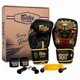 Боксерский набор 4в1 TWN перчатки боксерские бинты скакалка и эспандер FAIRTEX BO-6662 10-14oz кожаные, бинты, эспандер, скакалка Черный - изображение 1