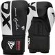 Боксерські рукавиці RDX BOXING GLOVES REX F4 16 унцій, чорно-білі - зображення 1