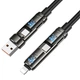 Кабель USB для зарядки и передачи данных Hoco Type-C - Type-C 1.2 м 240 Вт Черный (U143) - изображение 6