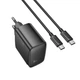 Зарядний пристрій Hoco PD 65 Вт 1x USB-C + 1x USB-A Чорний (CS63A) - зображення 5