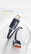 Кабель для заряджання Baseus Crystal Shine Series Type-C - Type-C 100 Вт 1,2 м Чорний (CAJY000401) - зображення 3
