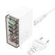 Зарядний пристрій Hoco 65 Вт 6 портів (3 USB + 3 Type-C) PD/QC Прозорий-чорний (N36) - зображення 1