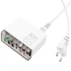 Зарядний пристрій Hoco 65 Вт 6 портів (3 USB + 3 Type-C) PD/QC Прозорий-чорний (N36) - зображення 4