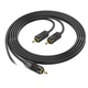 Кабель для аудіо Hoco Dual RCA 1.5 м Чорний (UPA29) - зображення 1