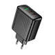 Мережевий зарядний пристрій HOCO CS26A 45W 3 порти USB Type-C/Type-A чорний - зображення 1