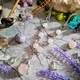 Колье цепочка с подвеской руки натуральный камень розовый кварц - изображение 3