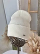 Шапка вязаная однотонная One Size Молочный (Шапка JK 440) - изображение 1
