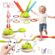 Игровой набор тренажер Динозавр 3в1 Not Only Toys для активного отдыха дома и на улице прыжки кольцекид запуск ракеты музыка и регулировка скорости пульт управления - изображение 5