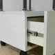 Косметологическая тележка ВКШБ-01 с полкам и ящиком, телескопическими направляющими, хромированными стойками и прорезиненными колесами 380×350×775 мм - изображение 5