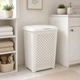 Кошик для білизни з кришкою, з ручками, пластиковий 54 л, Білий (121-WHITE) - зображення 5