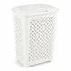 Кошик для білизни з кришкою, з ручками, пластиковий 54 л, Білий (121-WHITE) - зображення 7