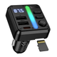 FM-трансмітер Hoco E89 Libre 45 W 2 USB Type-A USB Type-C чорний для автомобіля - зображення 3