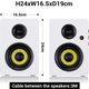 Активные полические колонки Sanyun SW206 80W Bluetooth 5.4, HiFi / Studio Monitor, белые - изображение 2