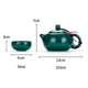 Набор посуды для чаепития Lesko S2660 Dark Green керамический чайный набор чайник Си Ши 4 пиалы - зображення 7