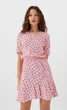 Сукня Stradivarius рожевий в чорний горошок BBMXM884 S - изображение 1