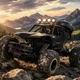 Радіокерований позашляховик Машина - багі 4×4 , масштаб 1:12 , ширина 33 см., до 15 км/год з пультом 2,4 ГГц , чорний - зображення 9