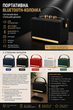 Портативна Bluetooth колонка 5 Вт з FM-радіо, USB, microSD, TWS, Bluetooth 5.1, акумулятор 1200 мА·год, ретро-дизайн Чорний (MX-00009901E) - зображення 1