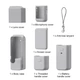 Силиконовый чехол TPU для DJI OSMO Pocket 3 Puluz PU774H 6-в-1 защита корпуса объектива экрана микрофона серый - изображение 4