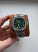 Мужские кварцевые часы Poedagar Crystal Green серебристые с металлическим браслетом. - изображение 4