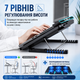 Підставка-охолоджувач для ноутбука з 6 тихими LED-вентиляторами та USB-живленням - зображення 5