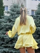 Жіночий шовковий костюм (бомбер+топ+шорти) Uaclothes 42-44 Жовтий (like38869-193051349) - изображение 4