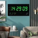 Электронные настенные часы LED Digital Clock 4622 с зеленой подсветкой календарем и термометром - изображение 5