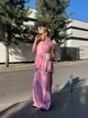 Жіночий літній костюм з воланом (жилет+брюки) Uaclothes 42-44 Рожевий (like38839-192751349) - изображение 2