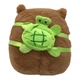 Мягкая плюшевая игрушка Капибара Capybara с рюкзачком черепашкой на спине 23см - изображение 4