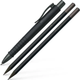 Набір Faber-Castell 241124 Ручка кулькова авт. Poly Ball Urban Black+2шт. графітових олівця Black (у блістері) /241124/ - изображение 2